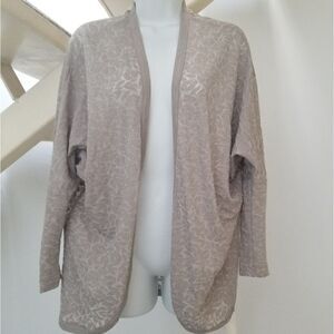 Miss Selfridge Taupe Open-Front Lightweight Batwing Cardigan – Size UK 10